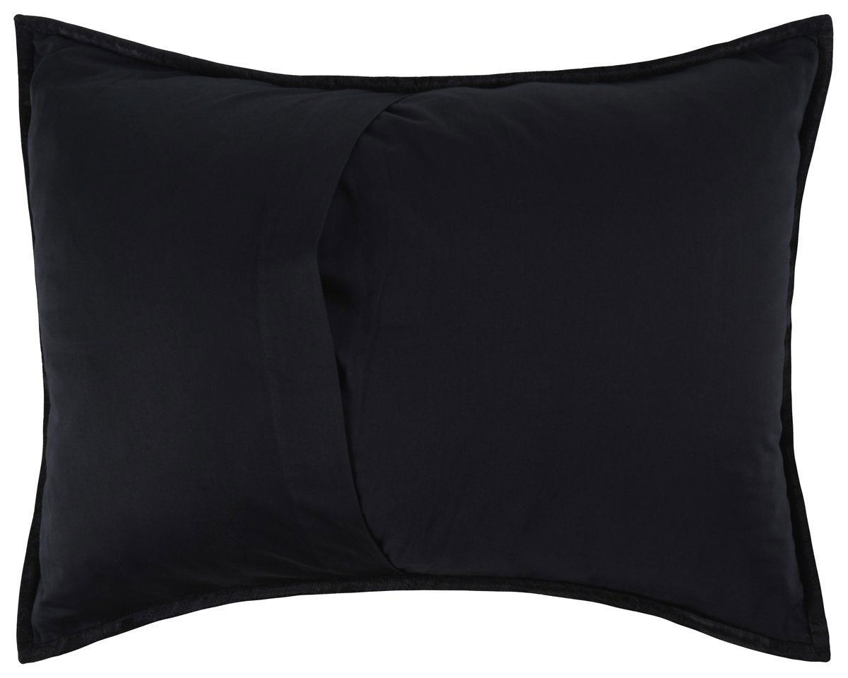 Bari - Velvet Standard Sham - Onyx