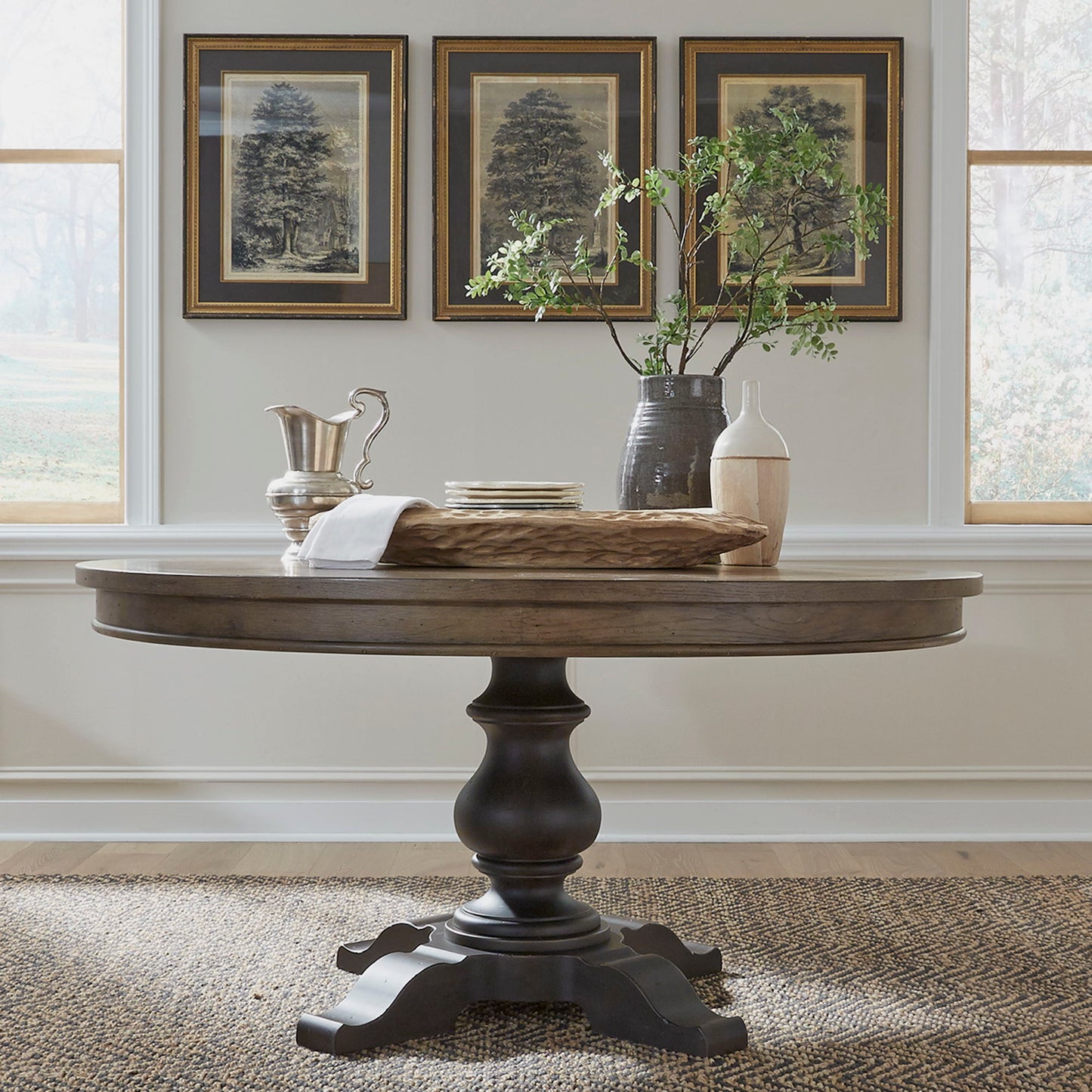 Americana Farmhouse - Single Pedestal Table Base - Black