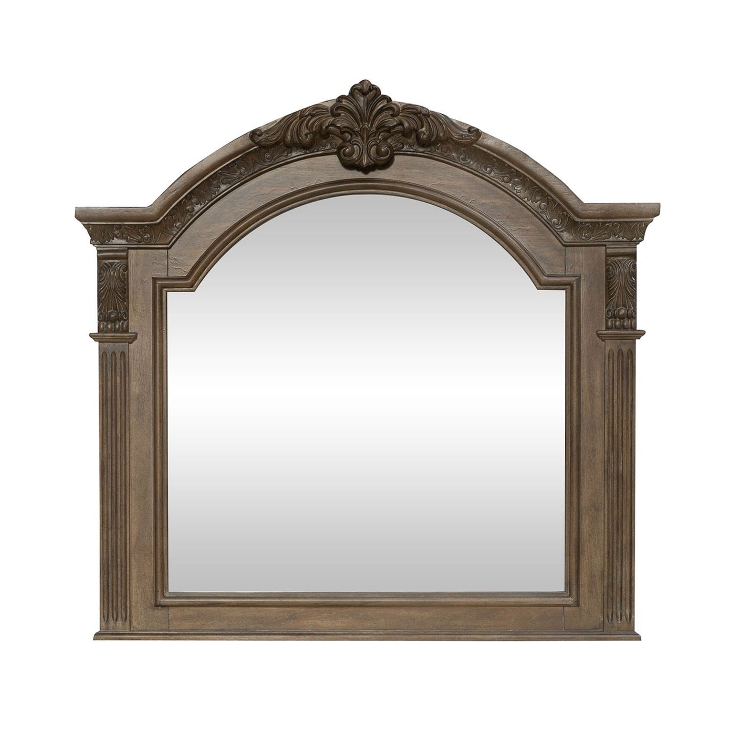 Carlisle Court - Arched Mirror - Medium Brown
