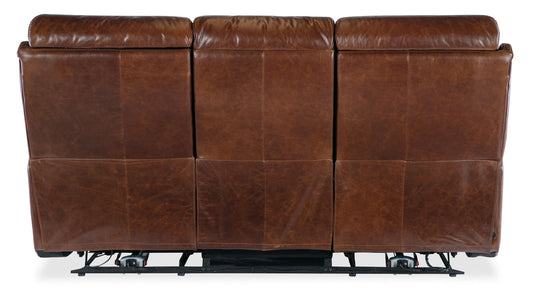 MS - Harlan Zero Gravity Power Sofa With Power Headrest - Dark Brown