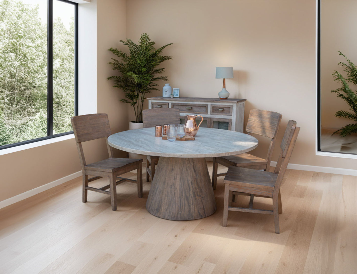 Sahara - Dining Table Base - Brown Caramel