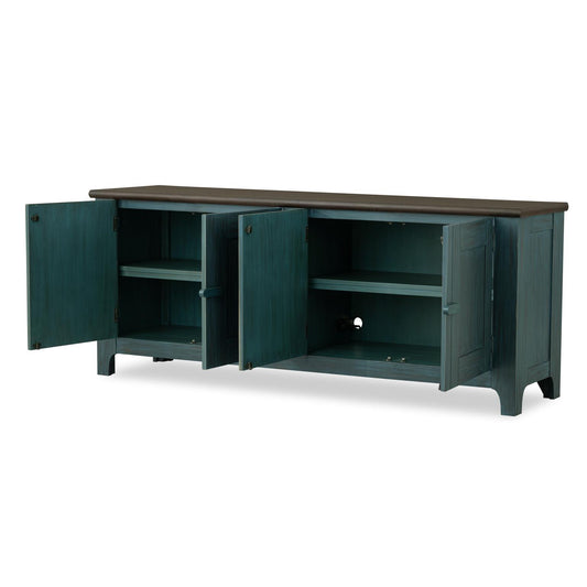 Lake House - Door Console - Sea Glass And Dried Tobacco