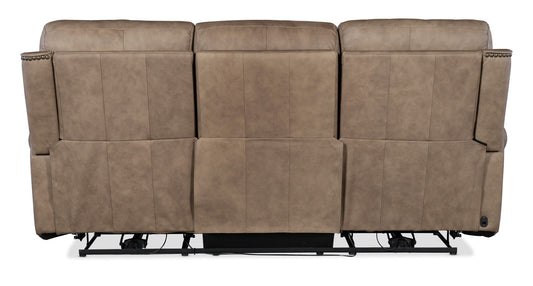 SS - Duncan Power Sofa With Power Headrest & Lumbar - Light Brown