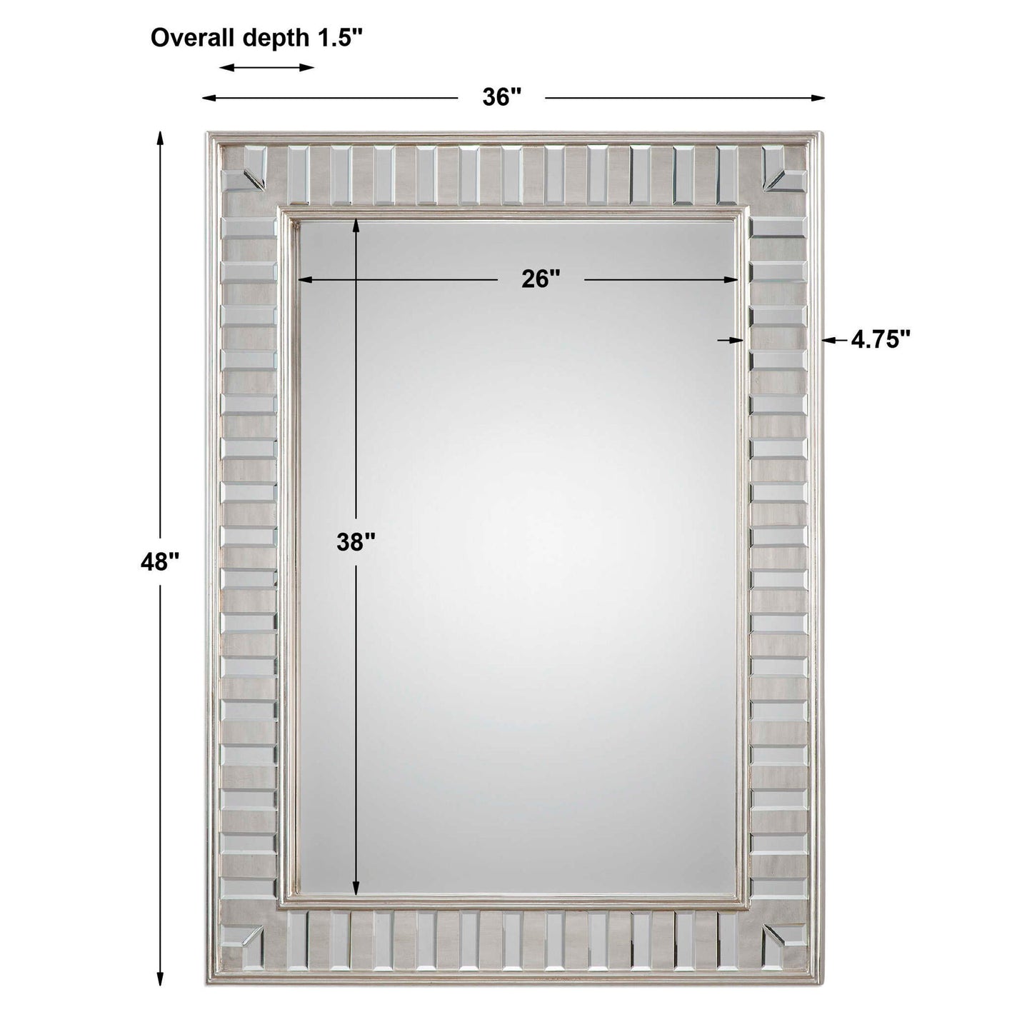 Lanester - Leaf Mirror - Silver