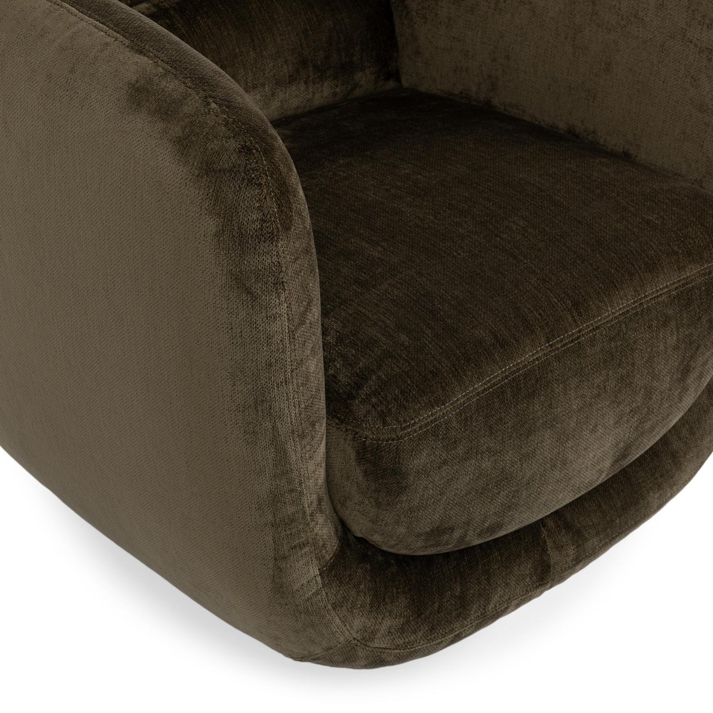 Nico - Upholstered Swivel Chair - Olive Green