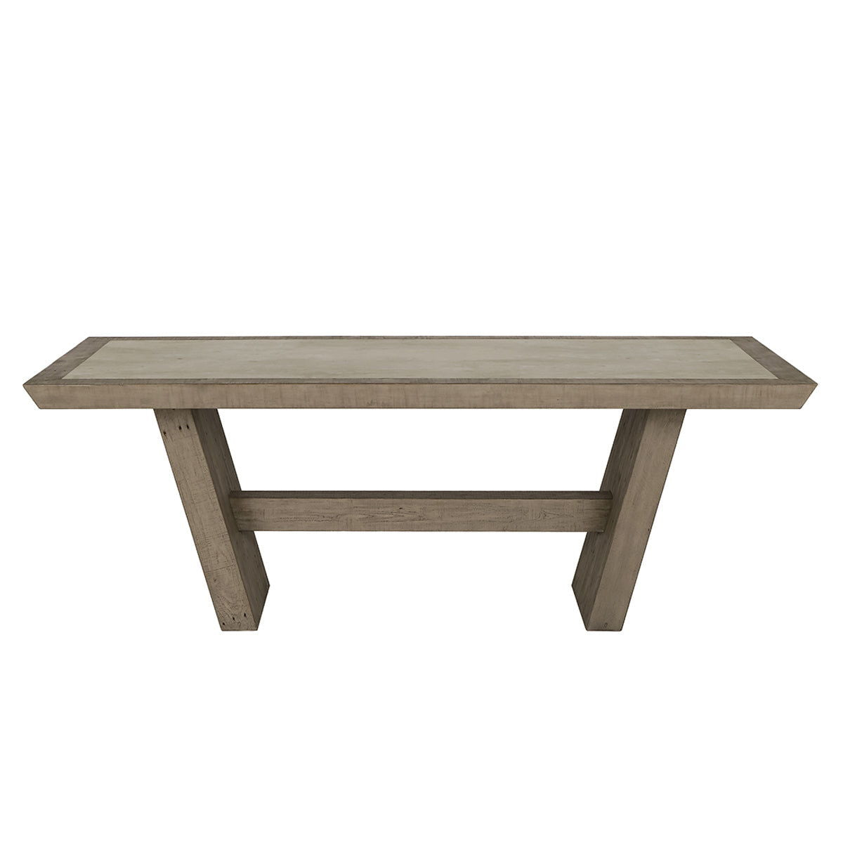 Efron - Solid Wood Rectangle Dining Table - Distressed Gray/Antique White