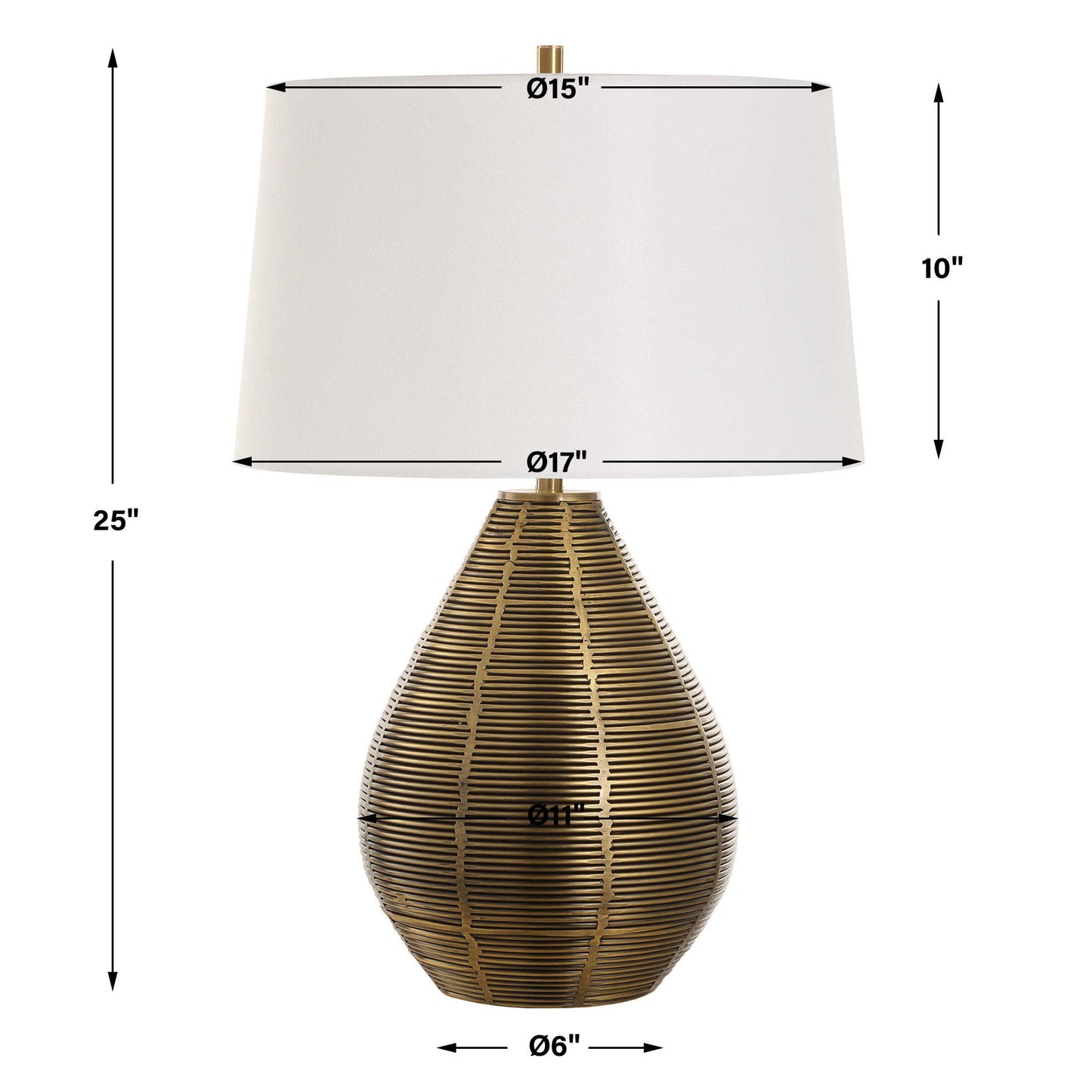 Knowles - Brass Table Lamp - Bronze