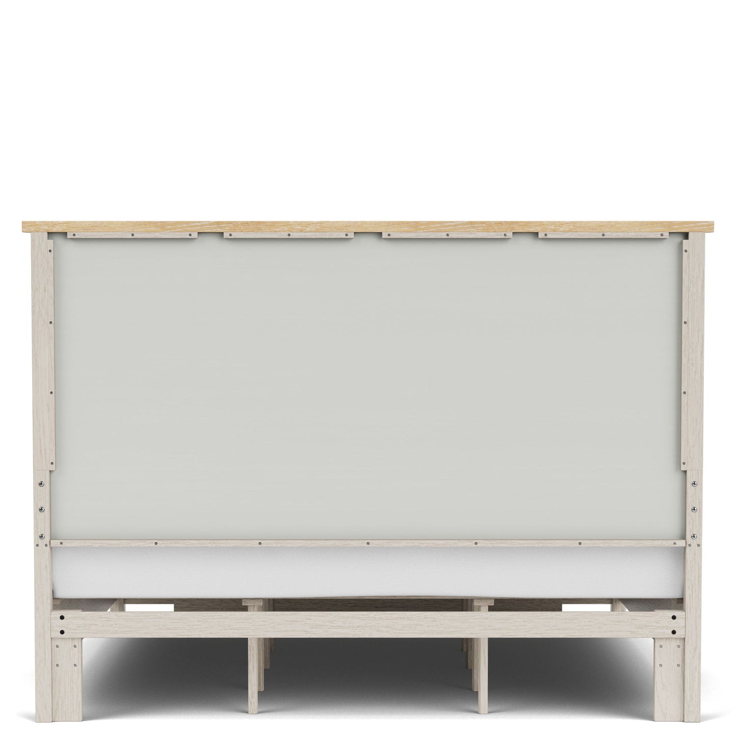 Glenndale - Queen Footboard - Aged White / Wheat
