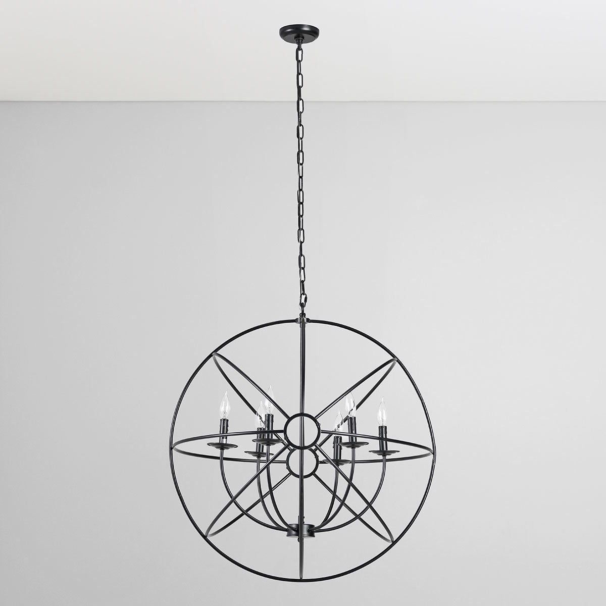 Derince - Iron Chandelier Small - Black