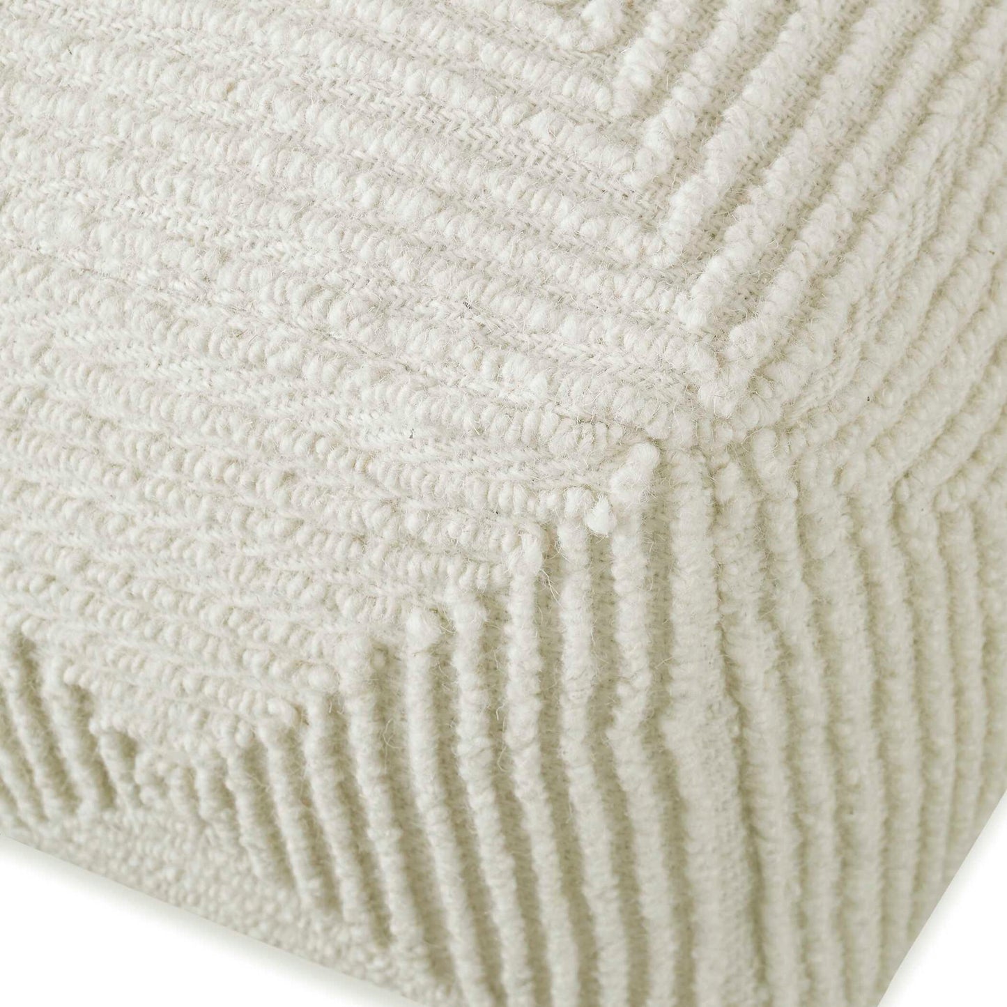 Sovanna - Geometric Pouf - Beige