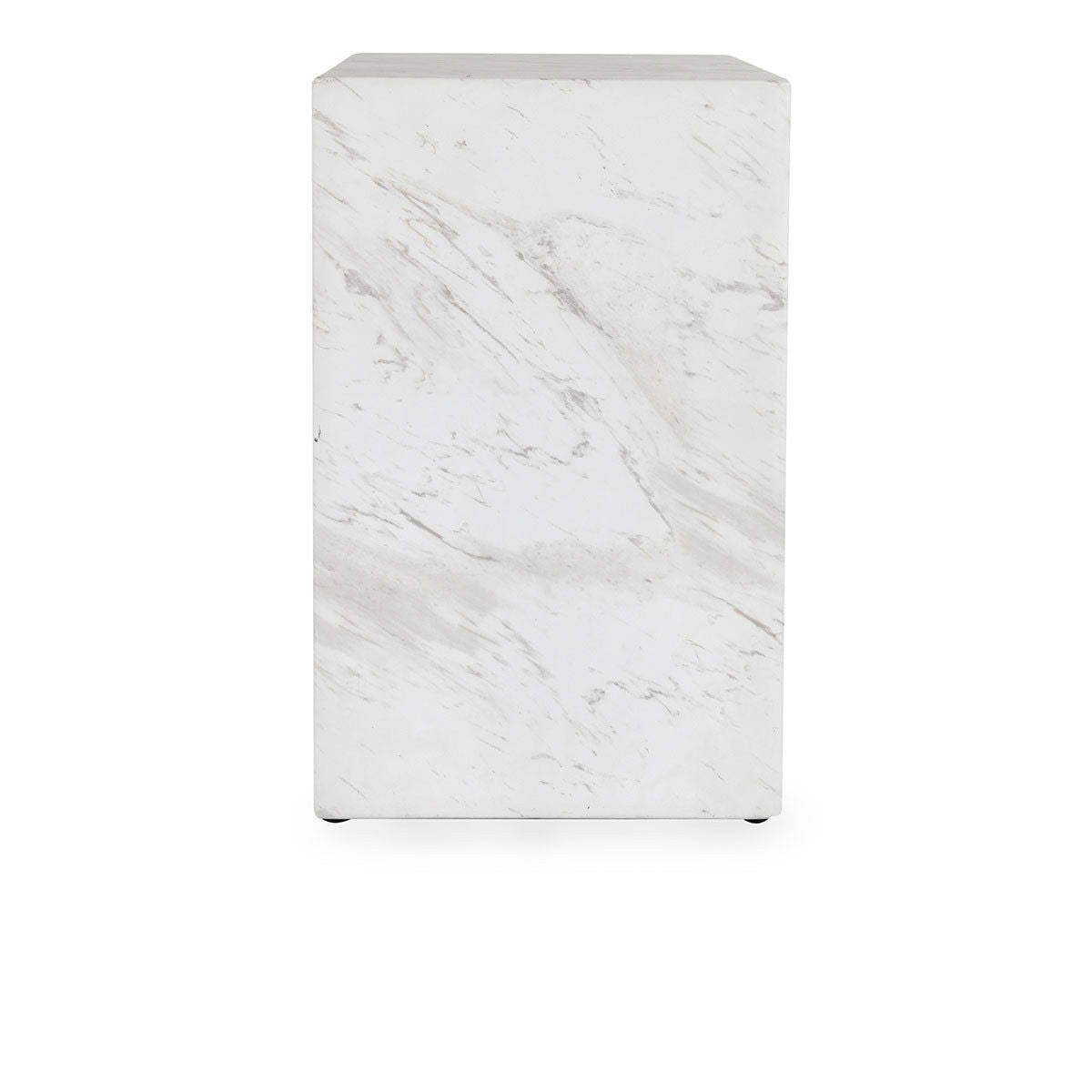 Marmo - Outdoor Concrete Rectangle End Table - Ivory / Gray