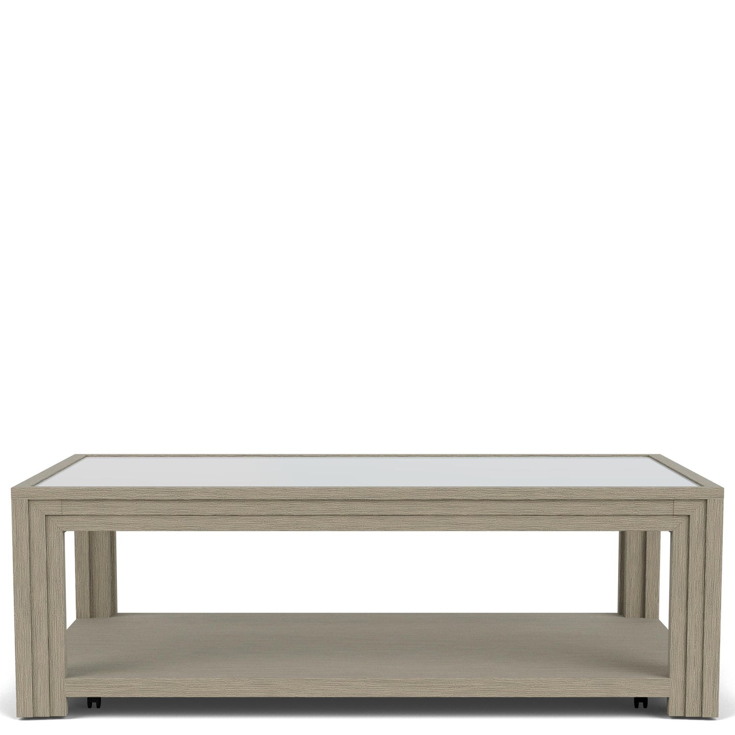 Wilde - Rectangular Glass Top Coffee Table - Light Brown