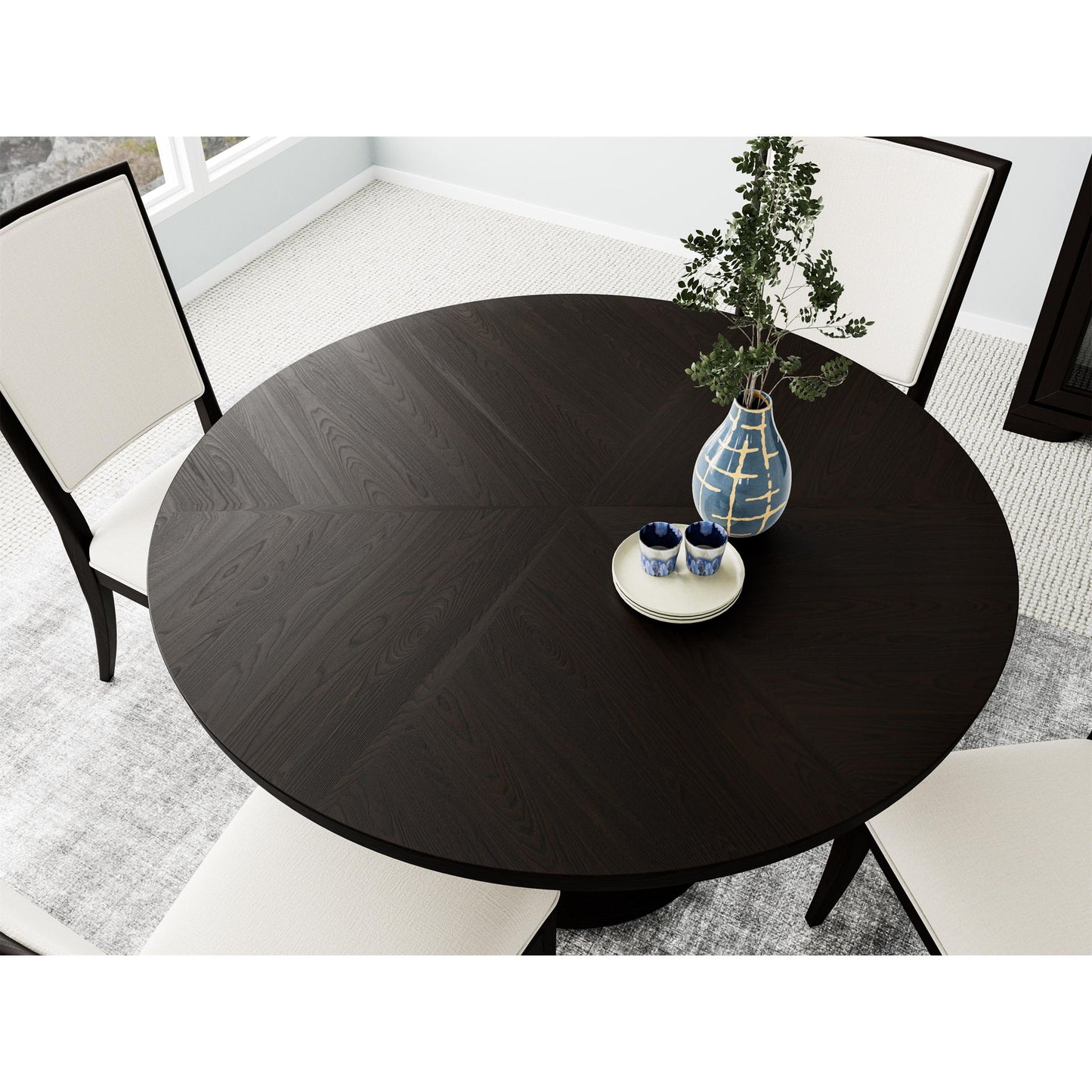 Lydia - Round Dining Table Top - Dark Brown