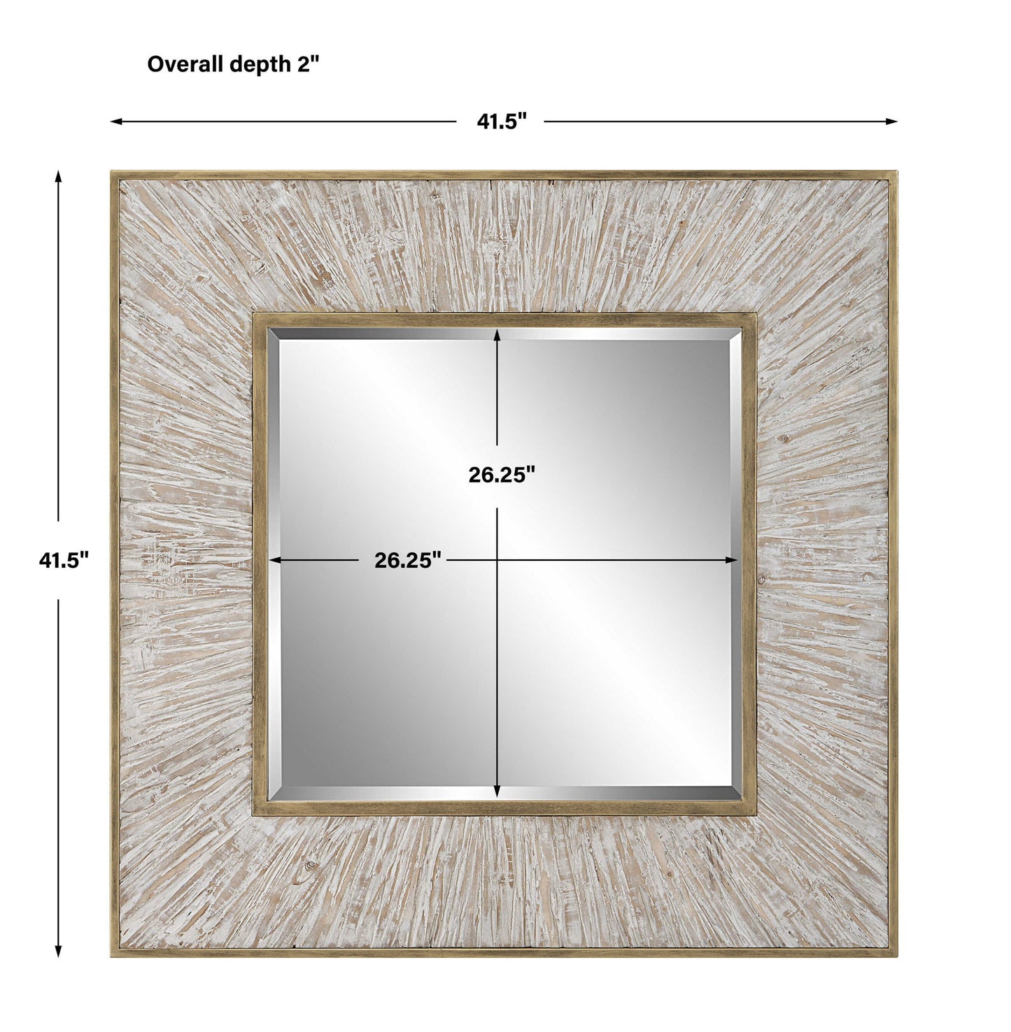 Wharton - Square Mirror - Gold