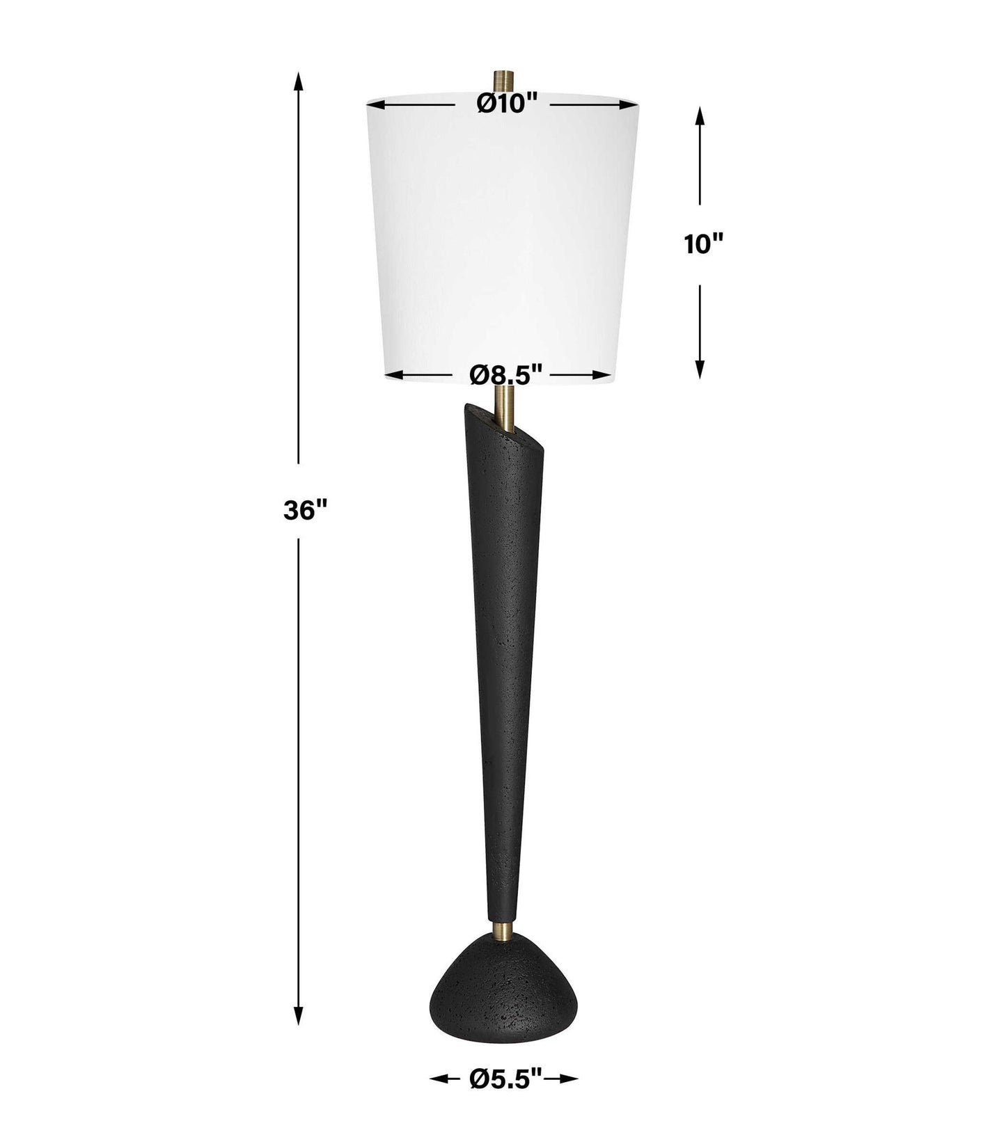 Cypher - Modern Buffet Lamp - Black