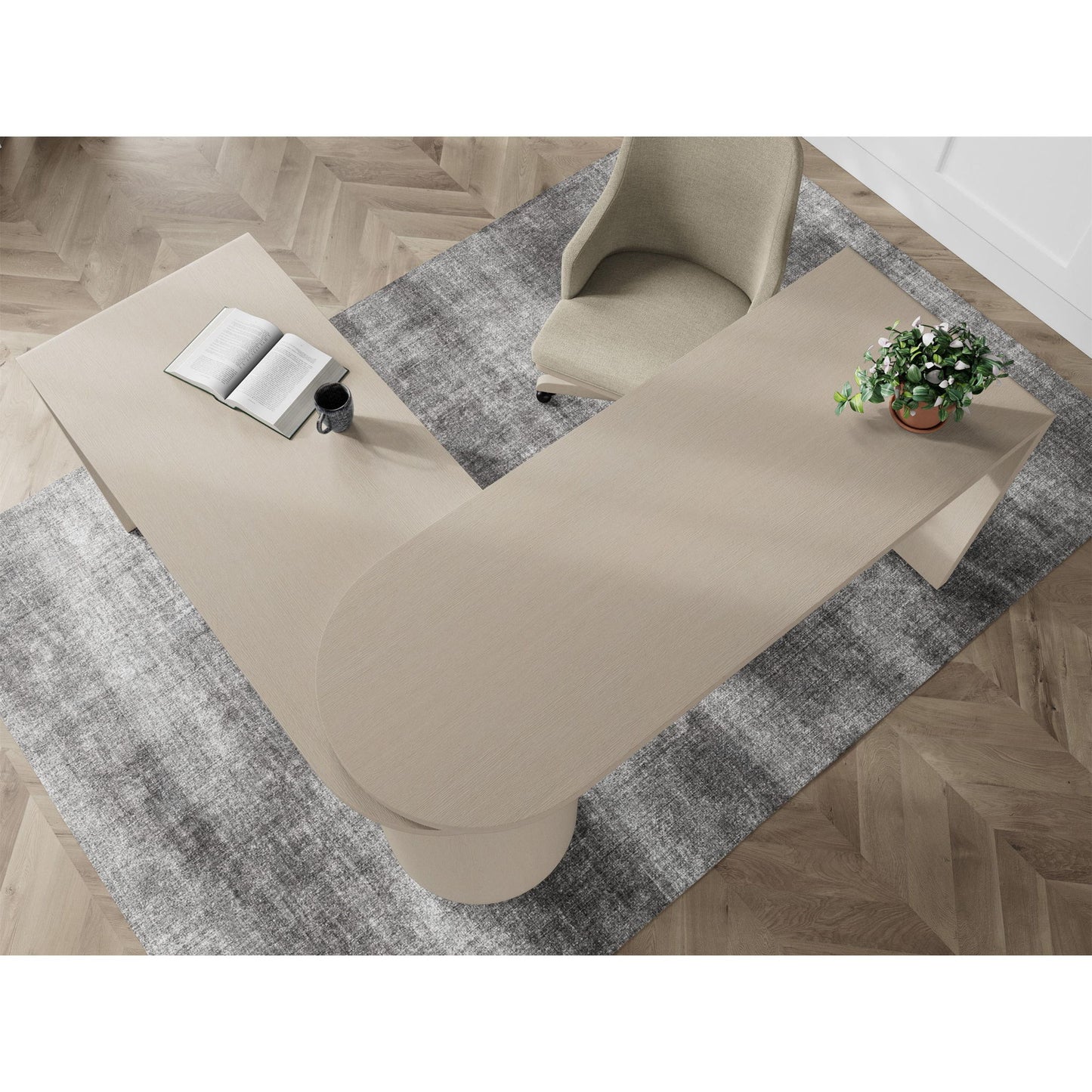 Maren - Swivel Desk Base - Beige