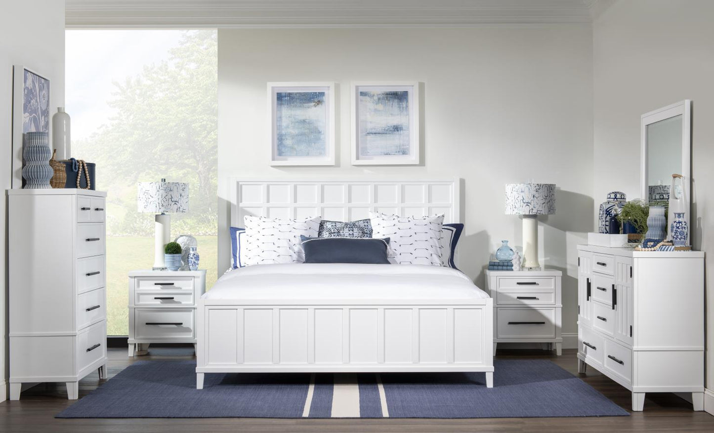 Horizons - Queen Panel Headboard - Alabaster