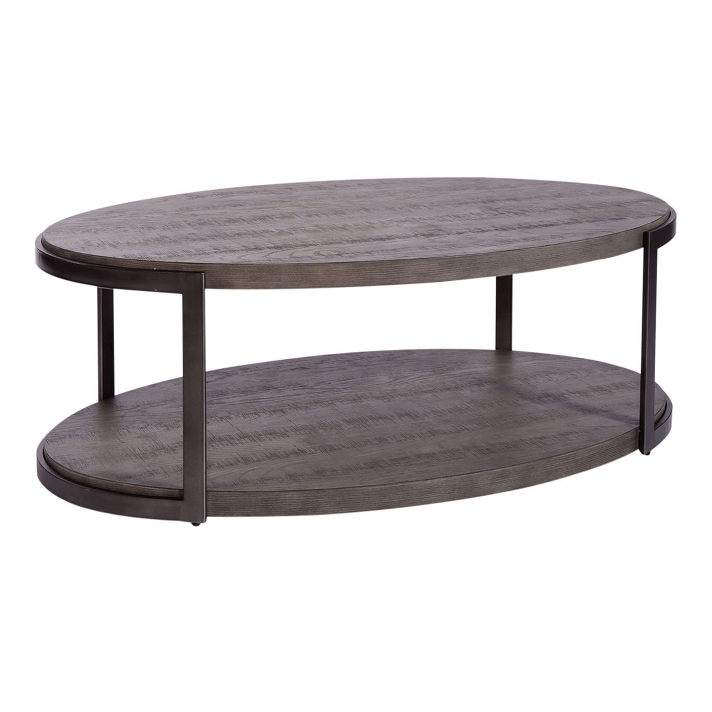 Modern View - Oval Cocktail Table Base - Gauntlet Gray