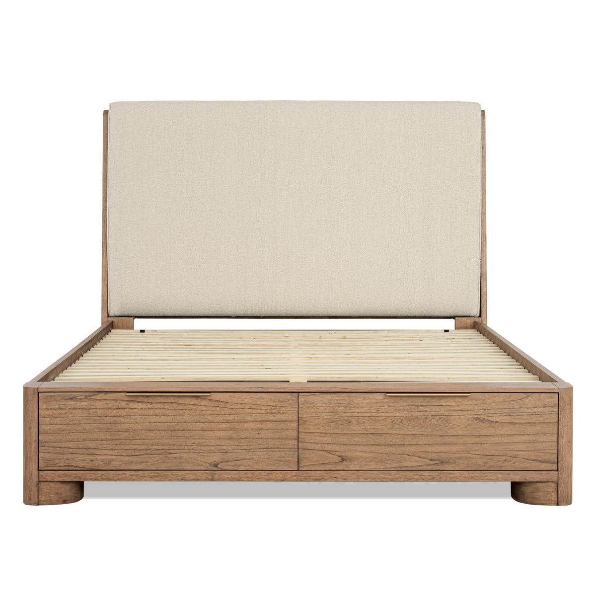 Alden - Queen Storage Footboard (With Slat Roll) - Stonewashed