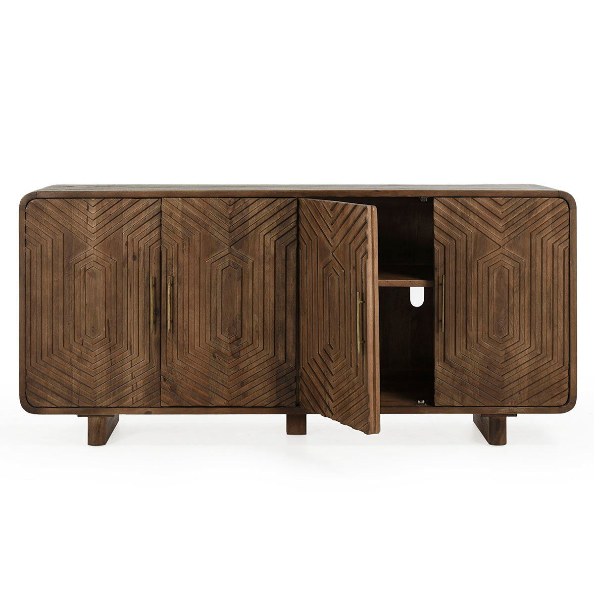 Holmes - 4 Door Sideboard - Artisan Brown