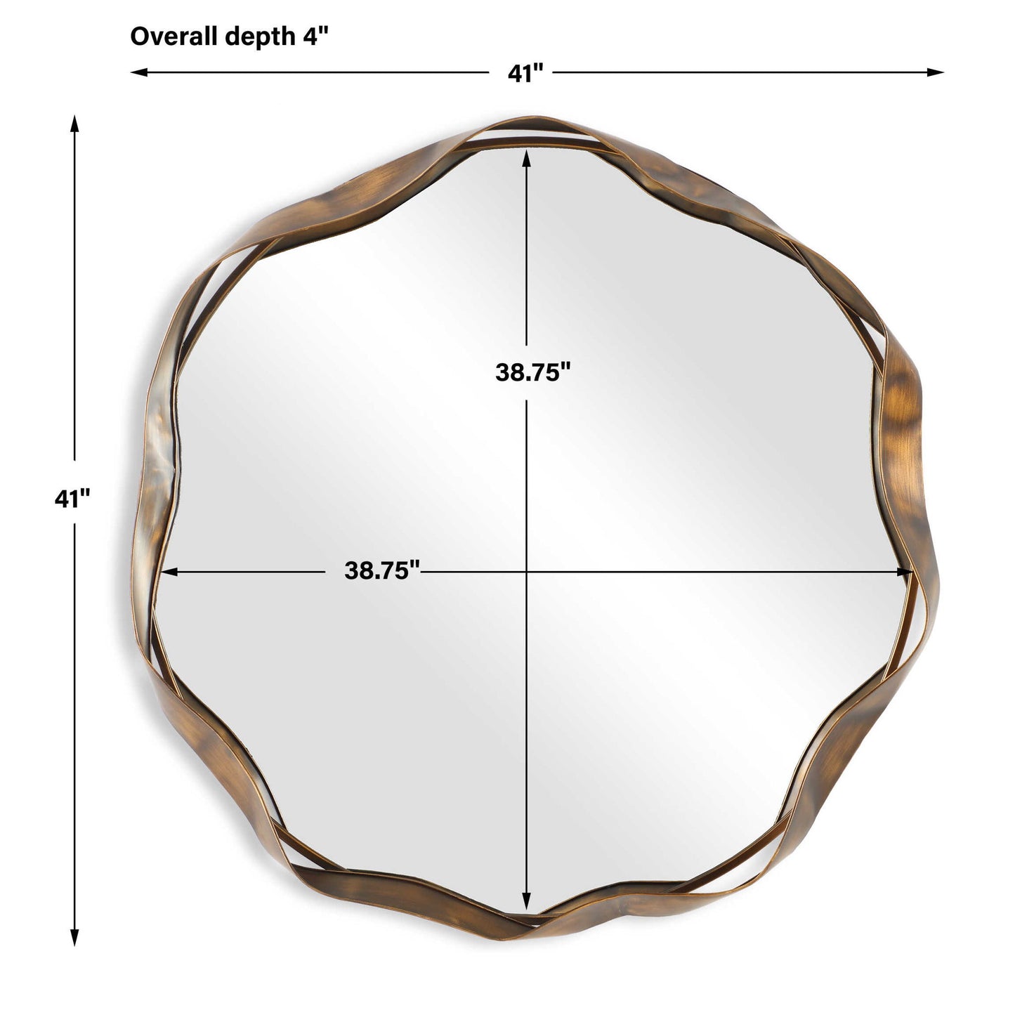 Catch The Wave - Round Mirror - Bronze