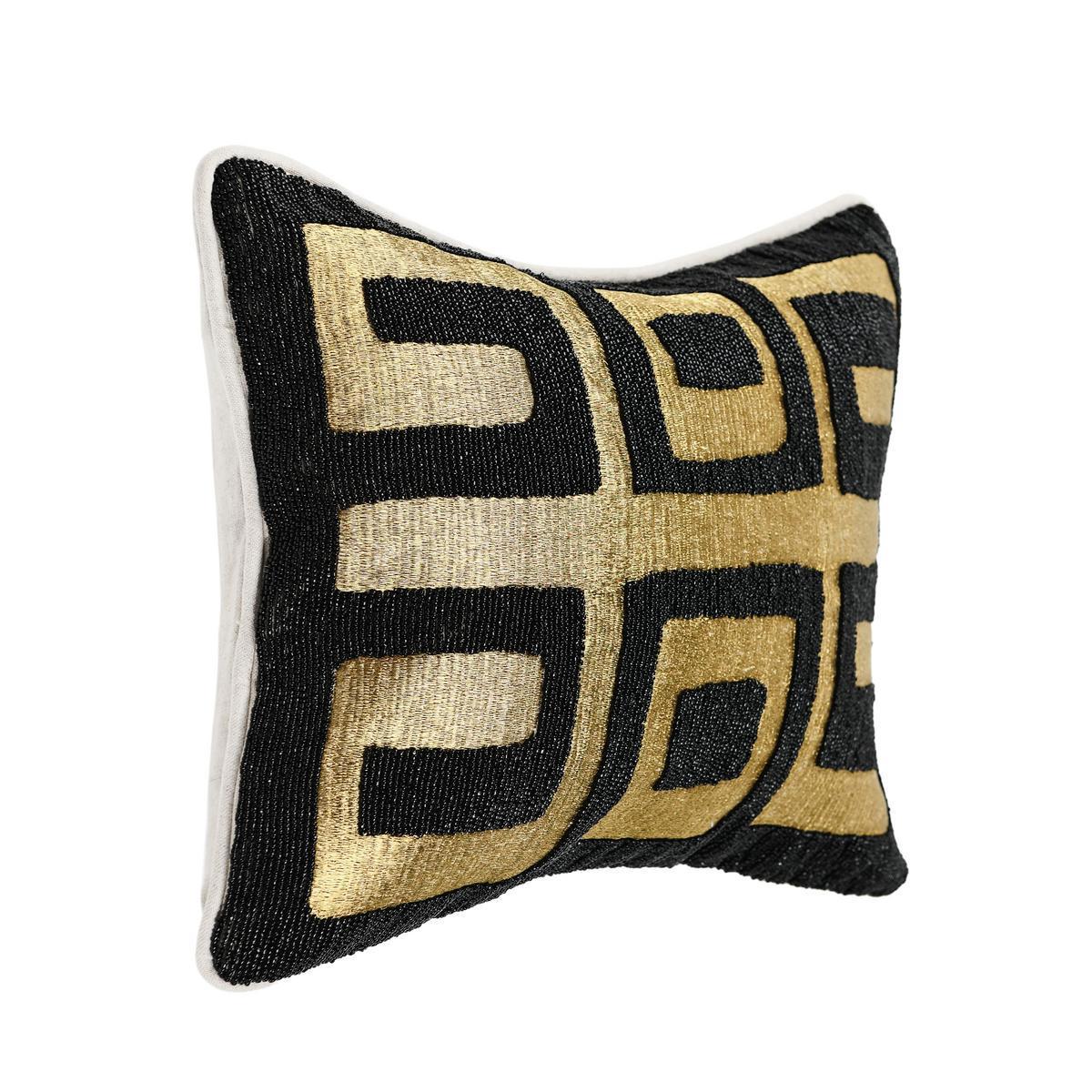 Radiant Oasis - 12" x 16" Dala Pillow - Black / Gold