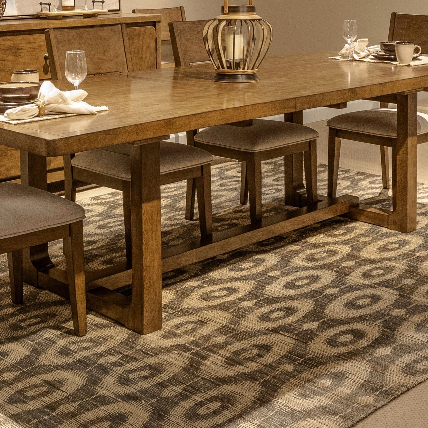 Harmony - Trestle Table Base - Brownstone