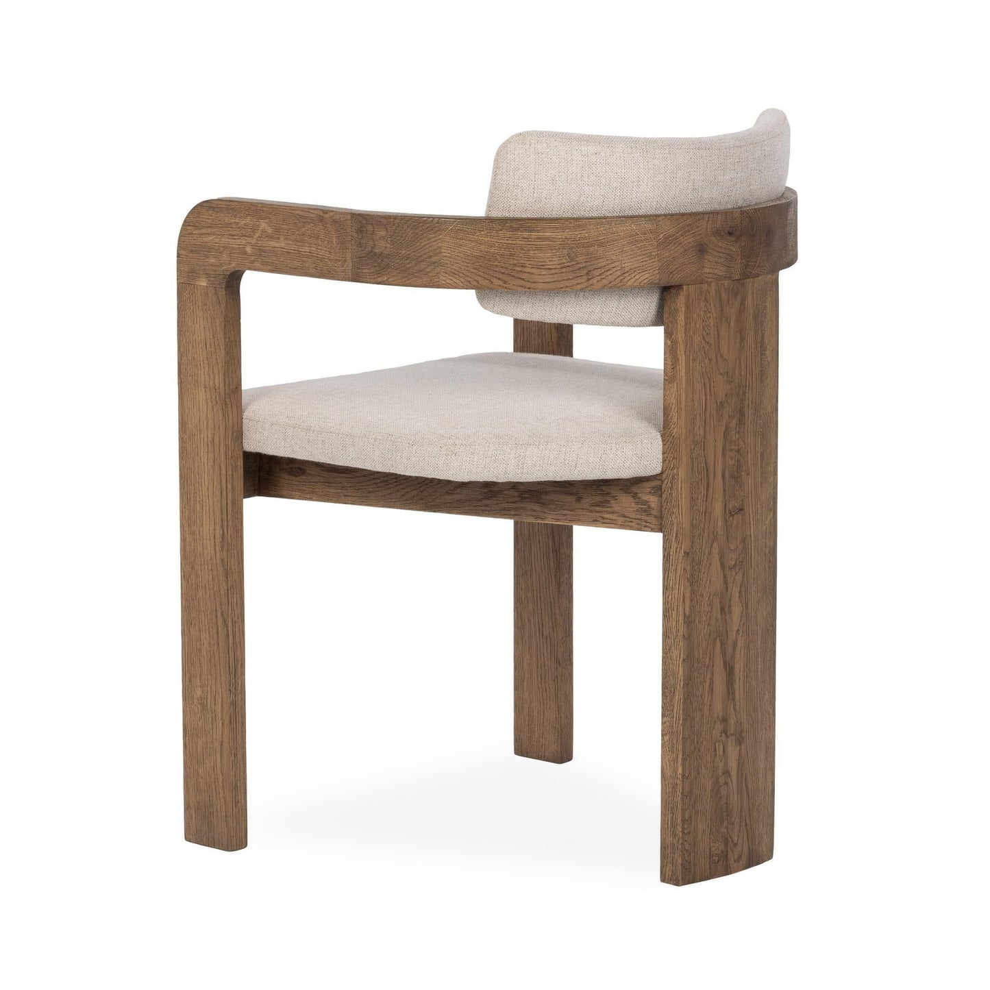 Labelle - Dining Armchair - Beige / Dark Brown
