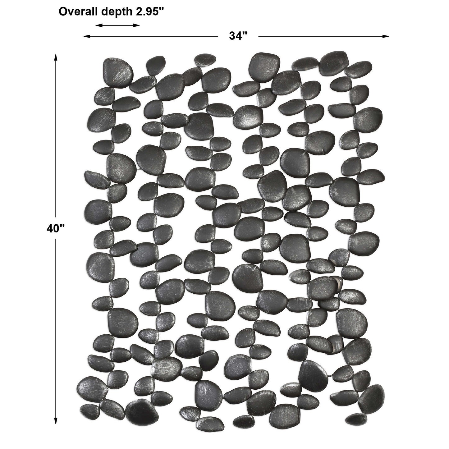 Skipping - Stones Forged Iron Wall Art - Black