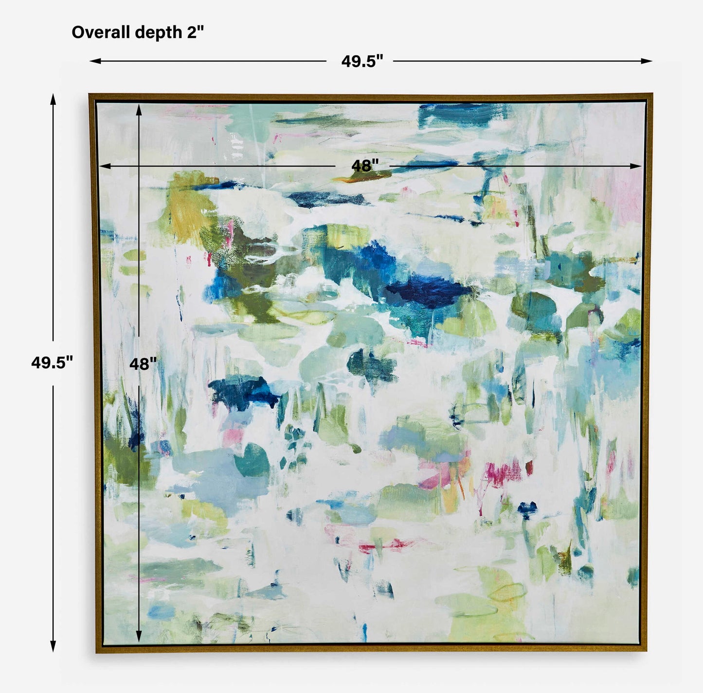 Abstract Reflections - Framed Canvas - Gray