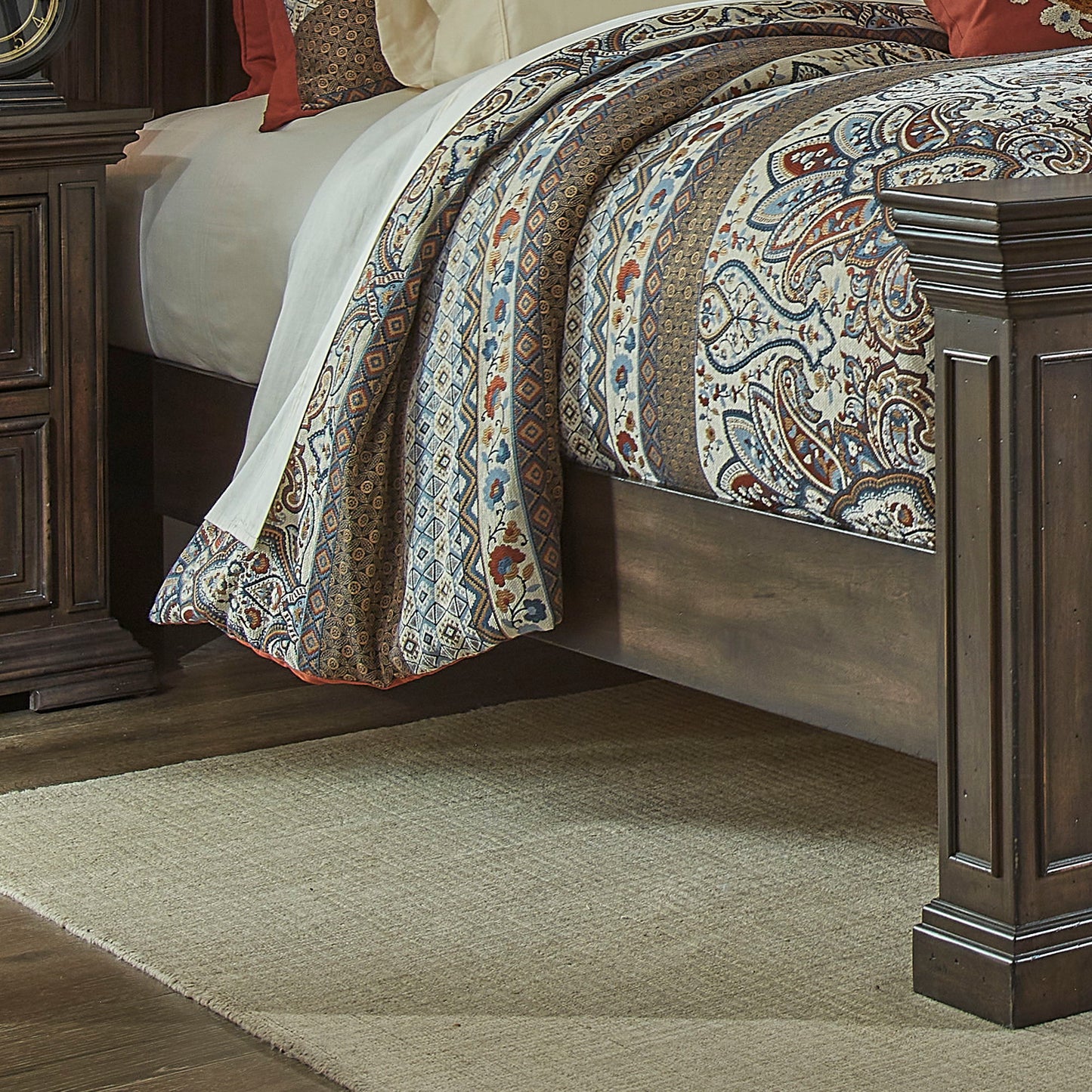 Big Valley - California King Panel Bed Rails - Light Brown