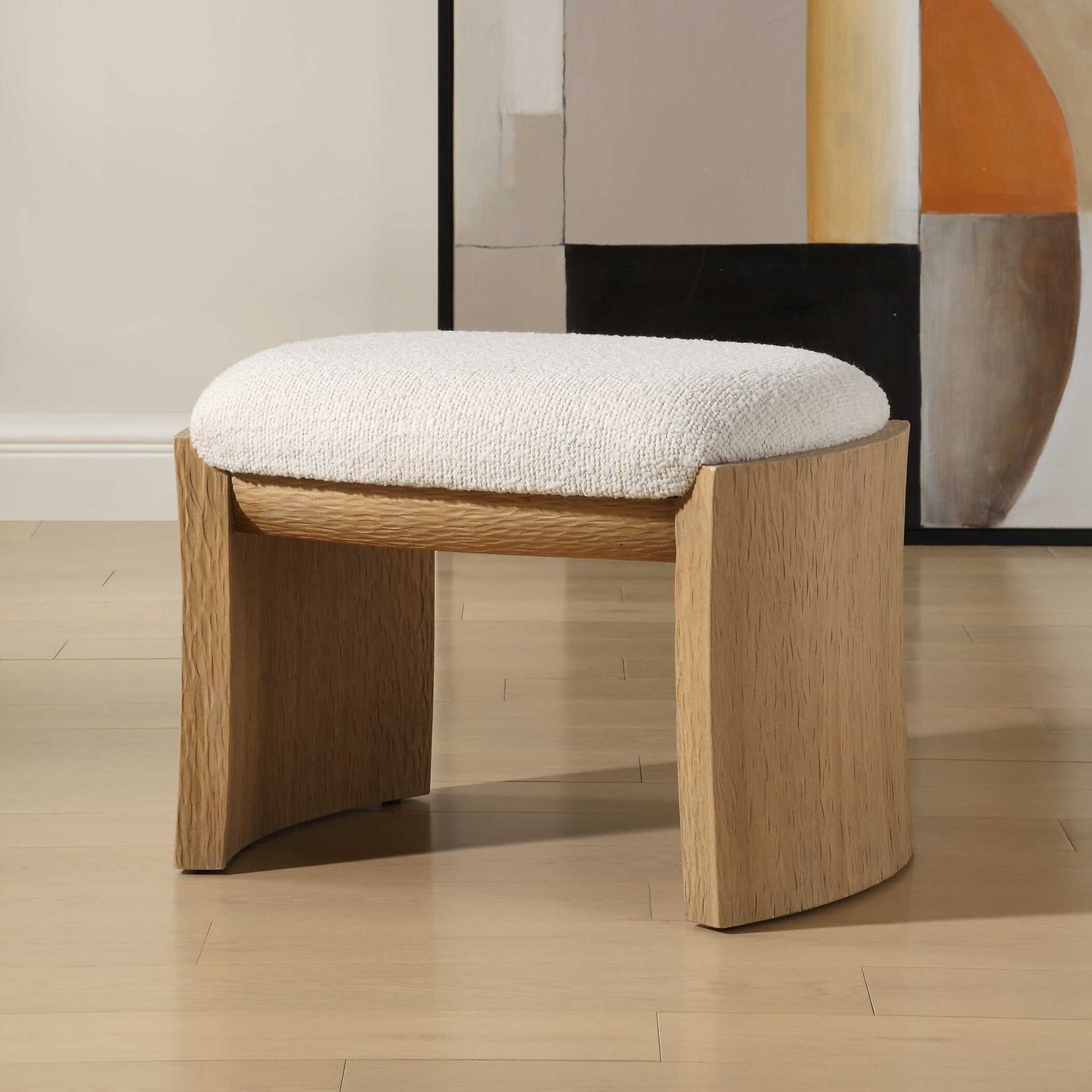 Port - Small Bench - Natural / White