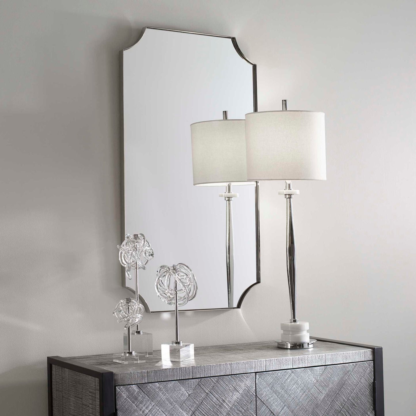 Lennox - Scalloped Corner Mirror