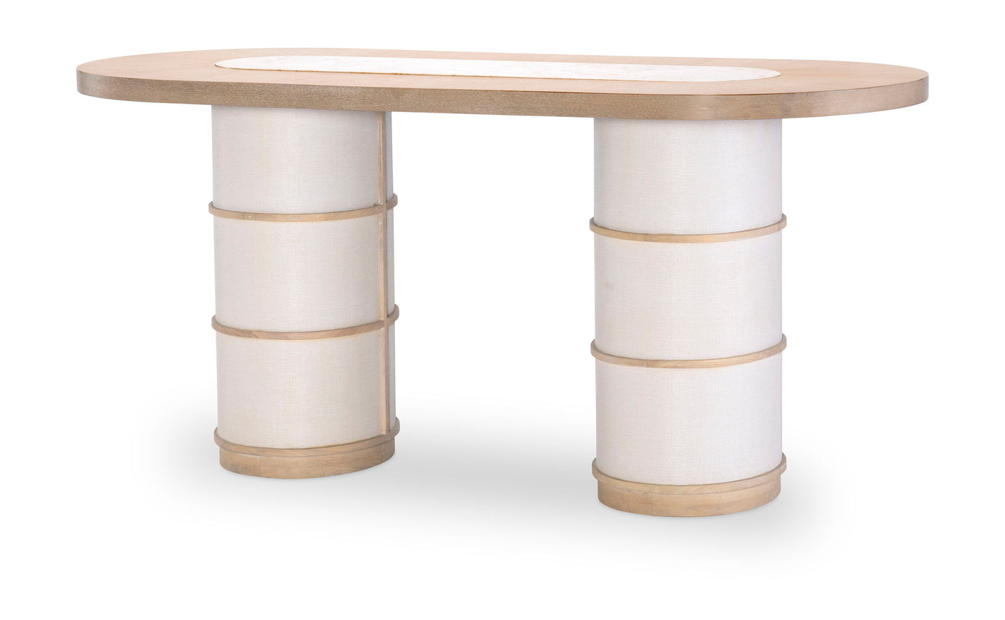 Biscayne - Double Pedestal Counter Height Table Base - Beige