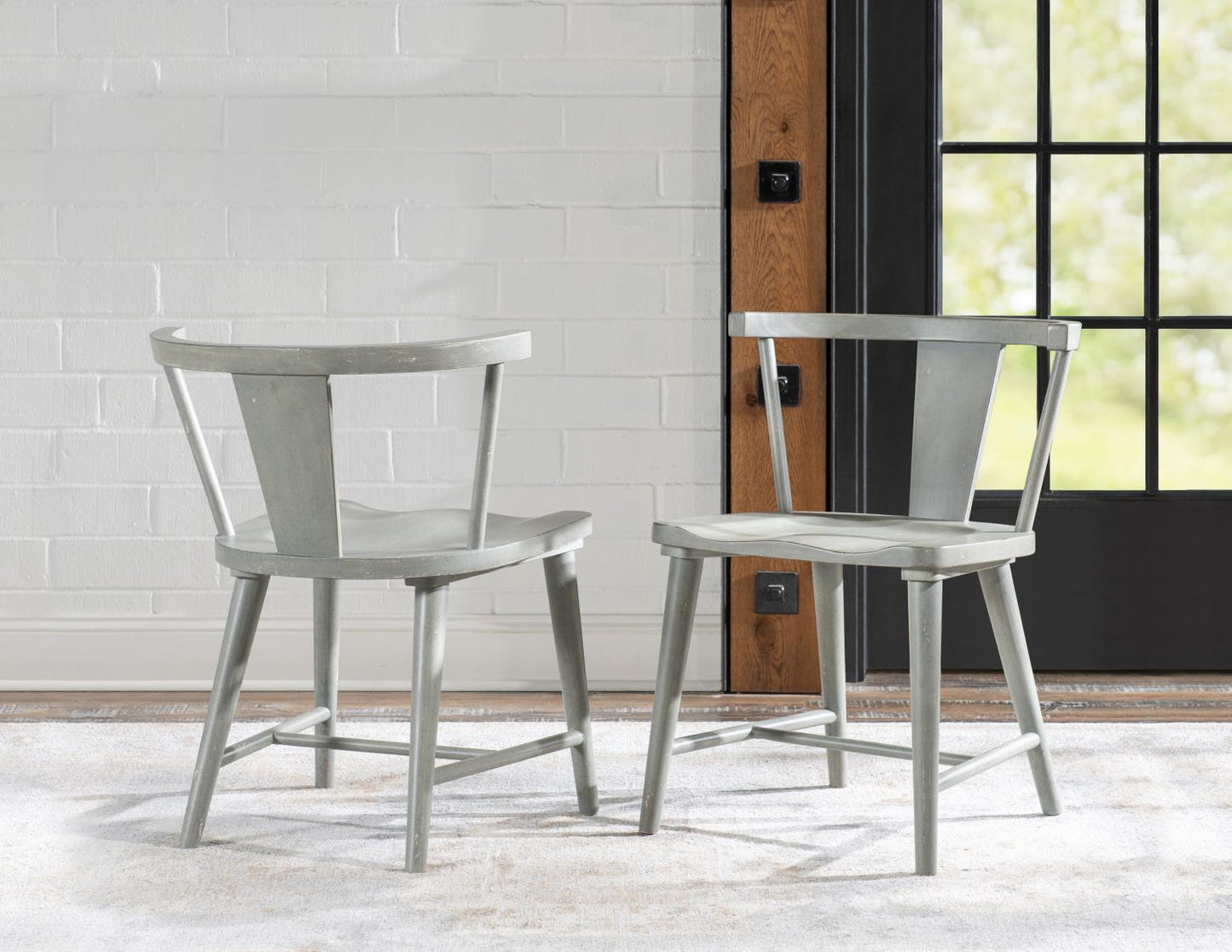 XXX's And OOO's - Splat Back Side Chair (Set of 2) - Bellflower