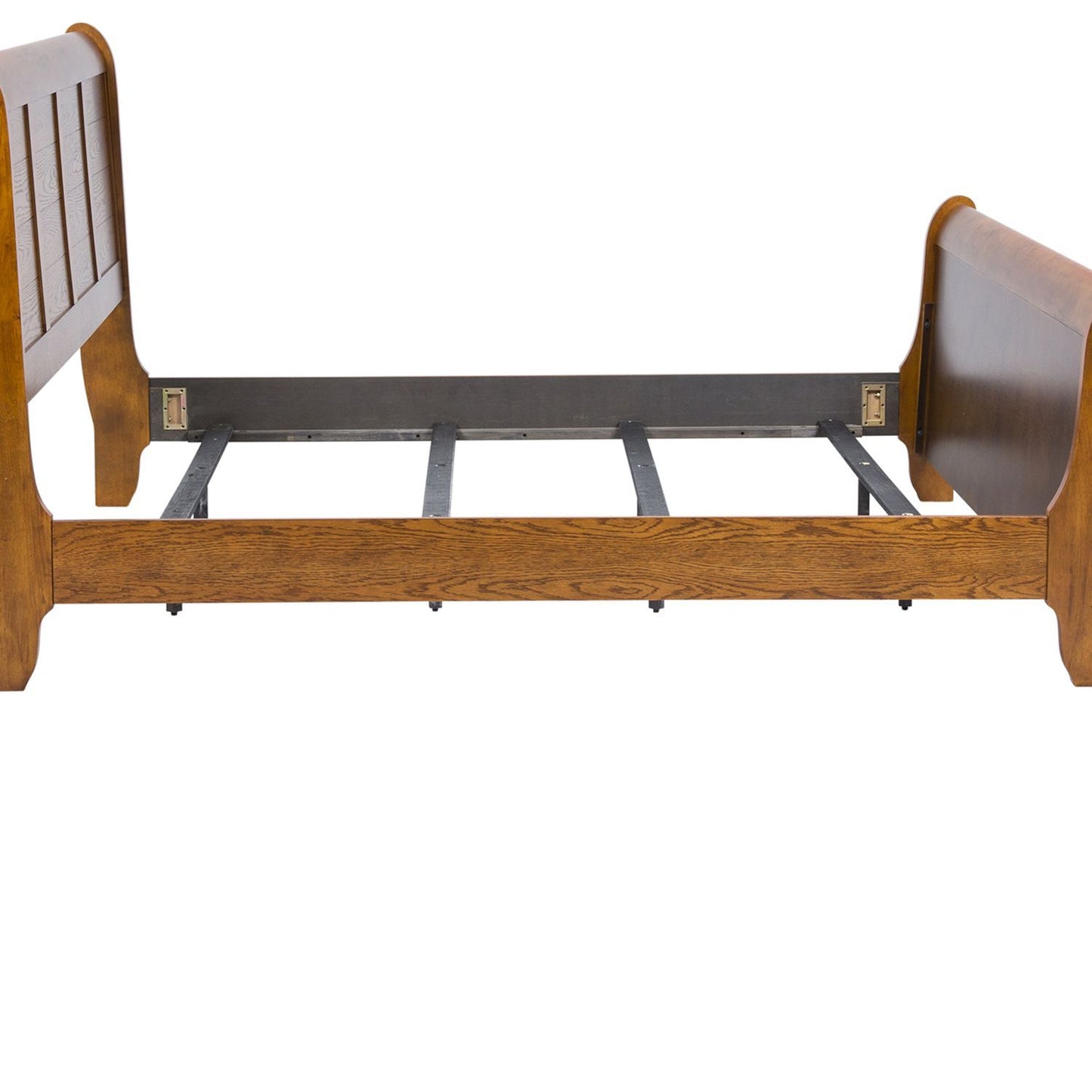 Grandpas Cabin - California King Sleigh Rails - Aged Oak