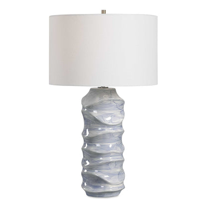 Waves - Table Lamp - Blue & White