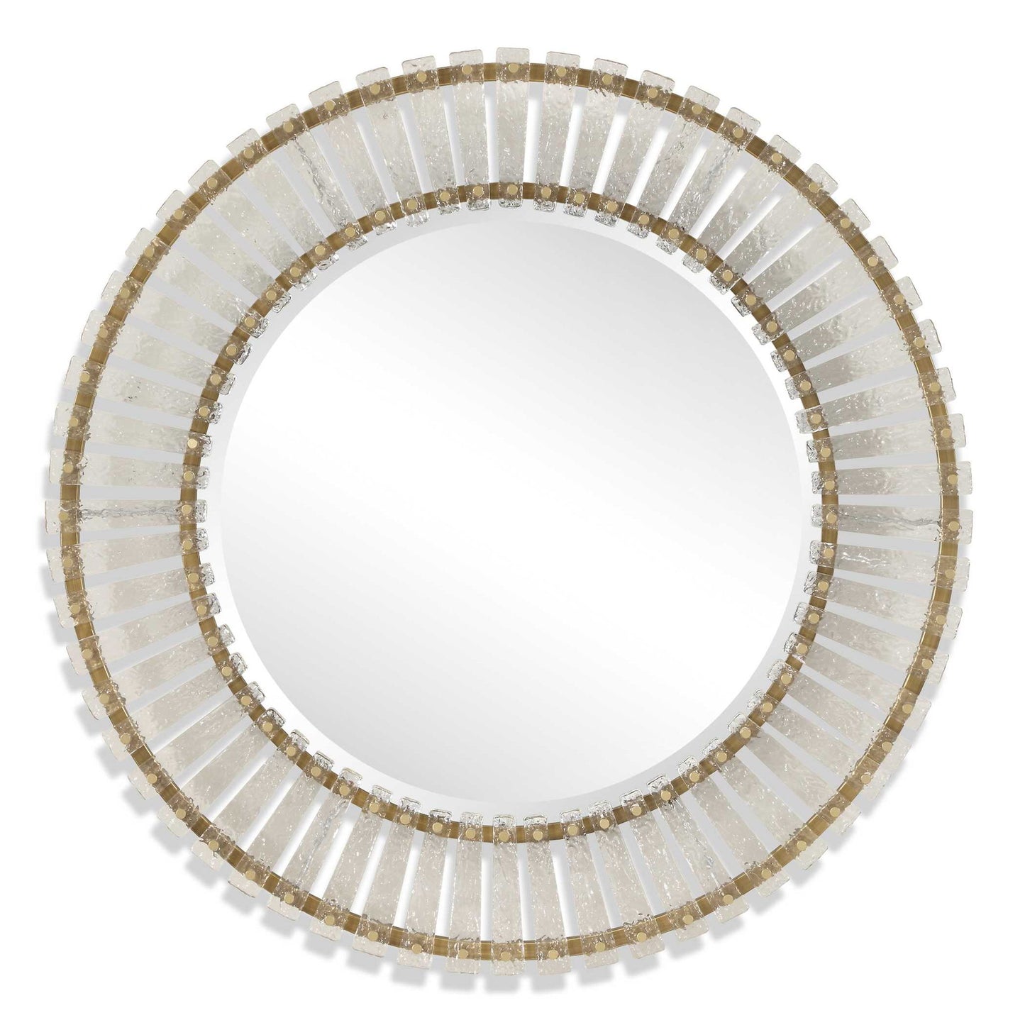 Denali - Textured Glass Round Mirror