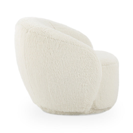 Adley - Plush Swivel Chair - Vanilla