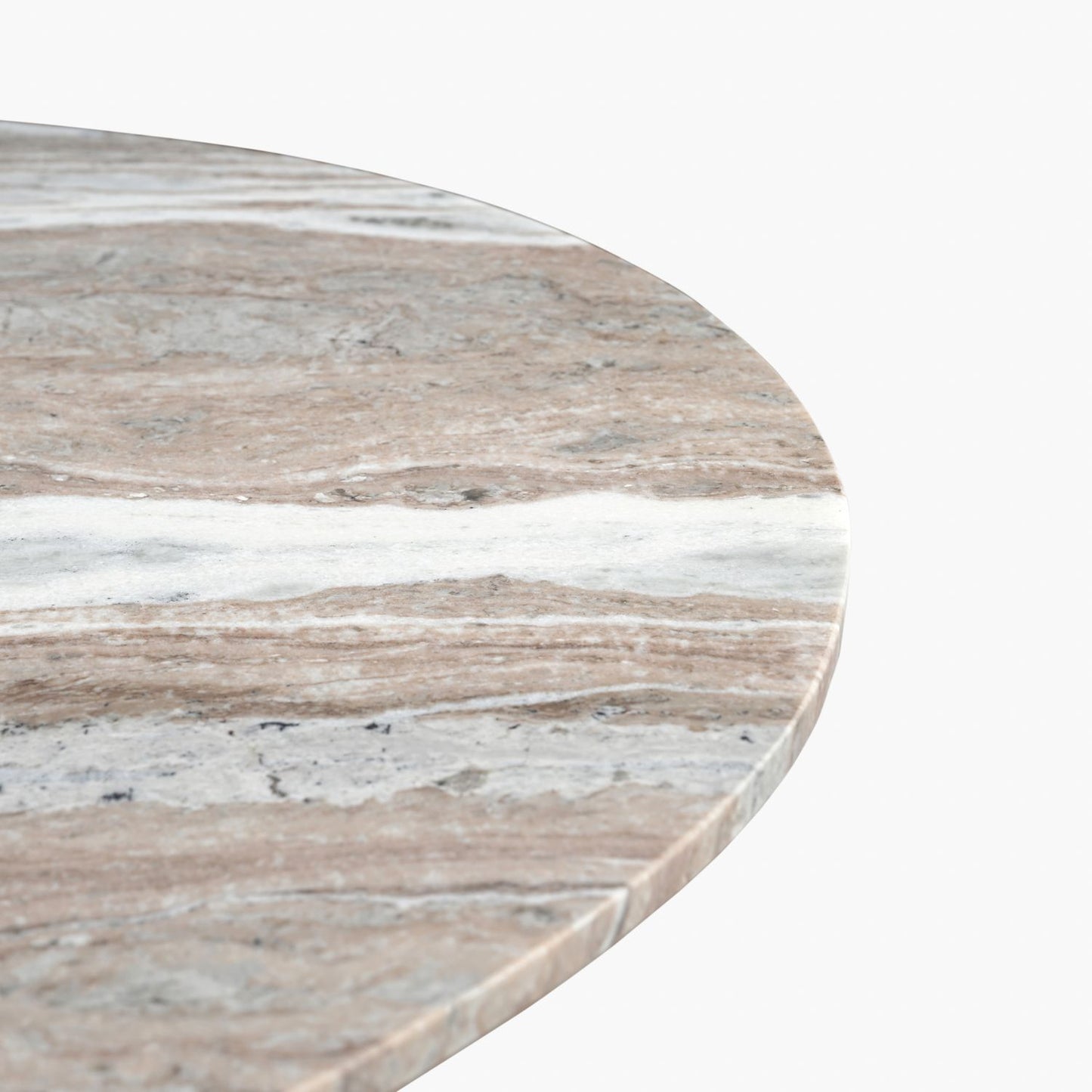 Kaleidoscope - Round Pedestal Marble Table Top - Aged Whiskey