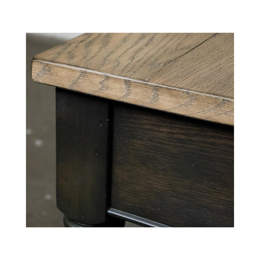 Barrington Two Tone - Rectangular Coffee Table - Antique Oak / Matte Black
