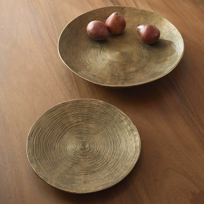 Stratum - Round Bowls (Set of 2) - Brass
