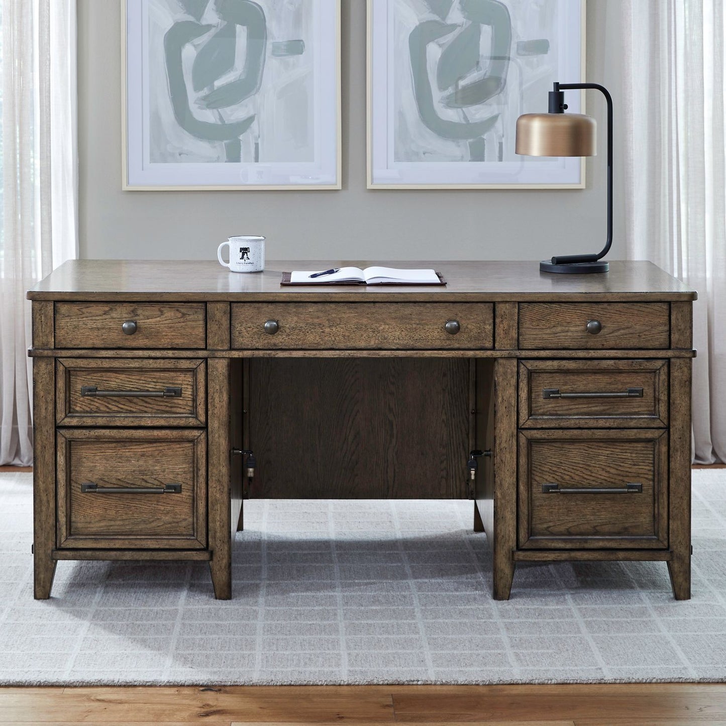 Carolina Park - Jr Executive Desk Top - Brown