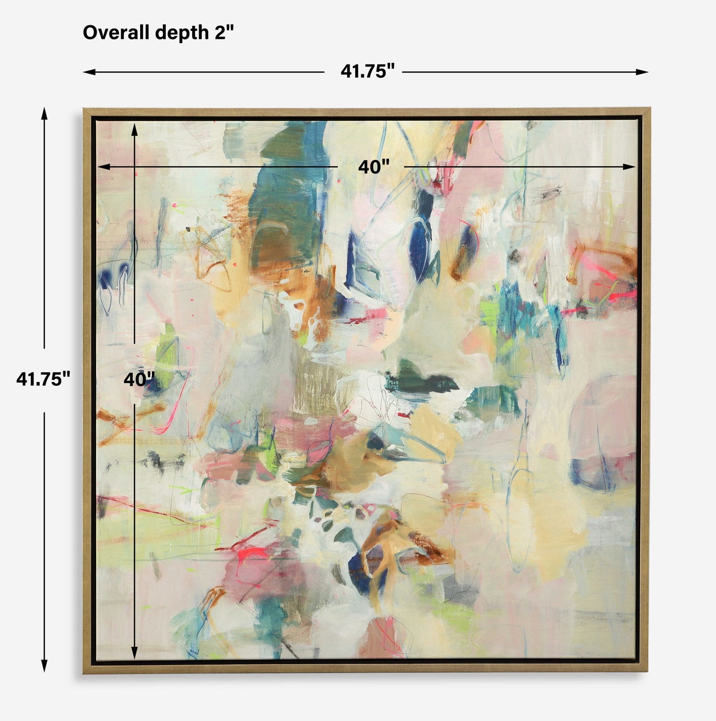 Party Time - Framed Abstract Art - Beige