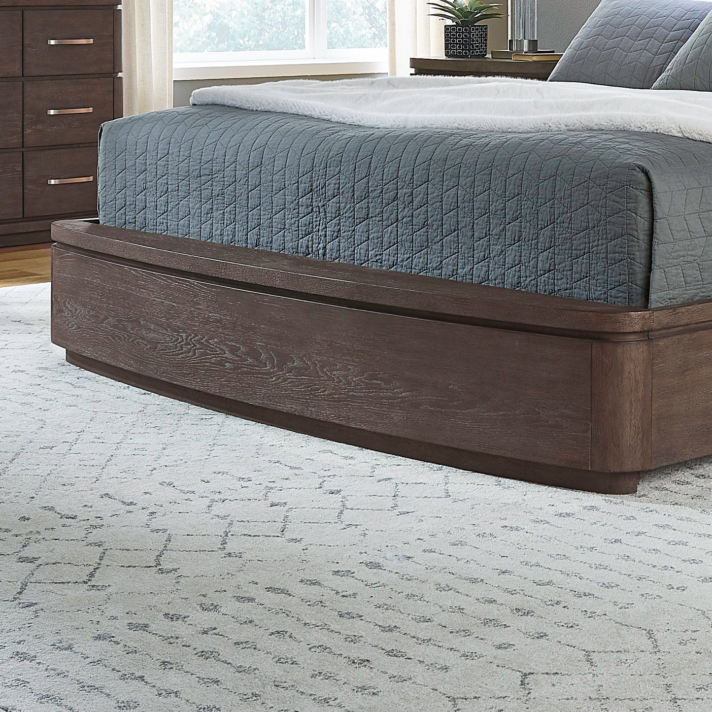 Cascade Falls - Queen Panel Footboard - Satin Espresso