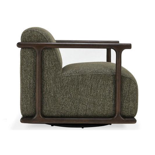 Lucia - Swivel Accent Chair - Kale Green