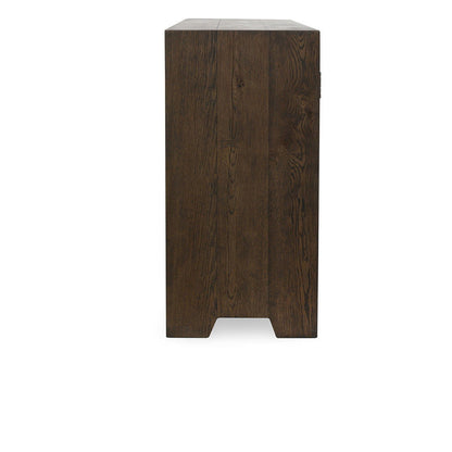Troy - Reclaimed Oak 4 Door Buffet - Suede Brown