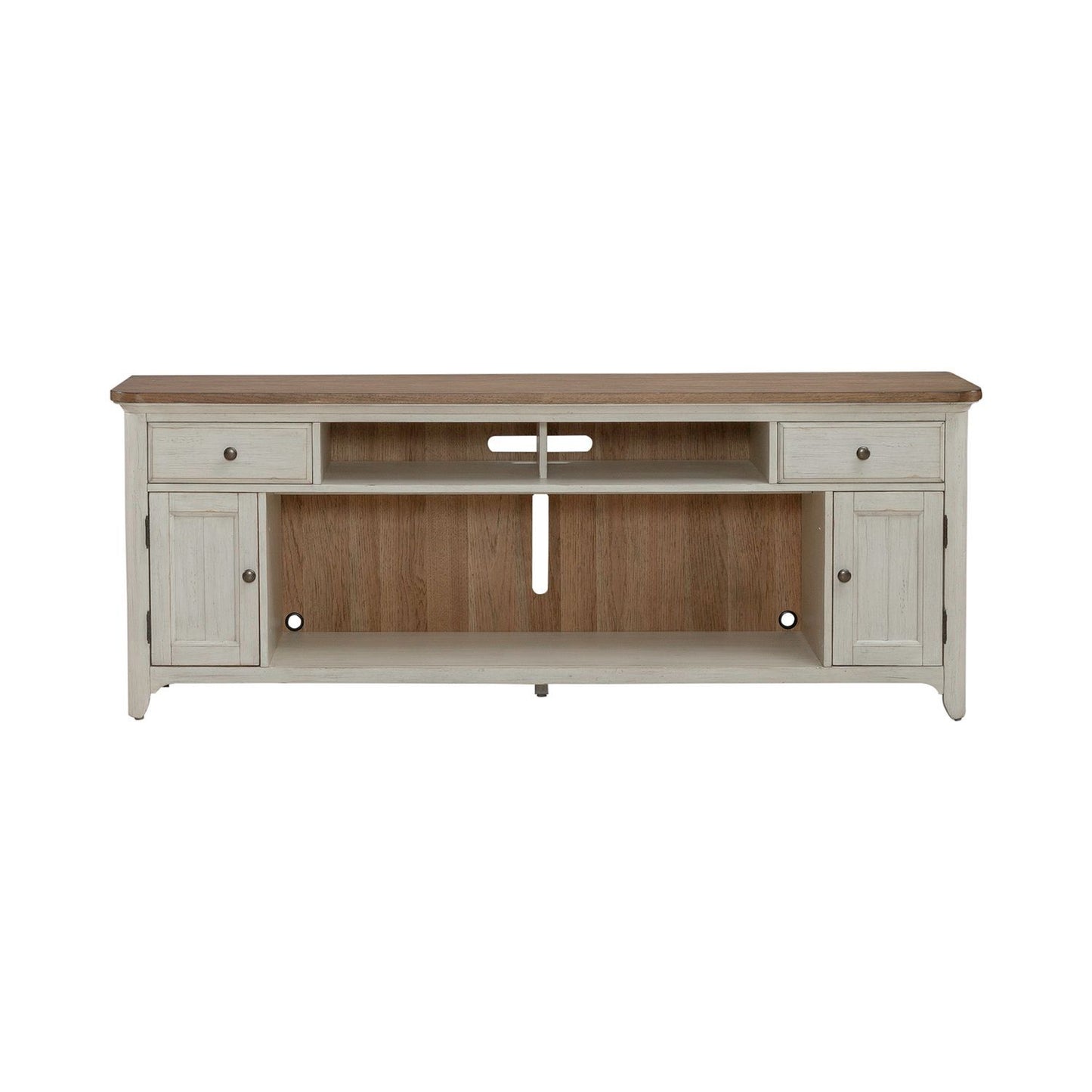 Fireplace TV Consoles - 80" Fireplace TV Console - Brown