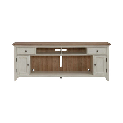 Fireplace TV Consoles - 80" Fireplace TV Console - Brown