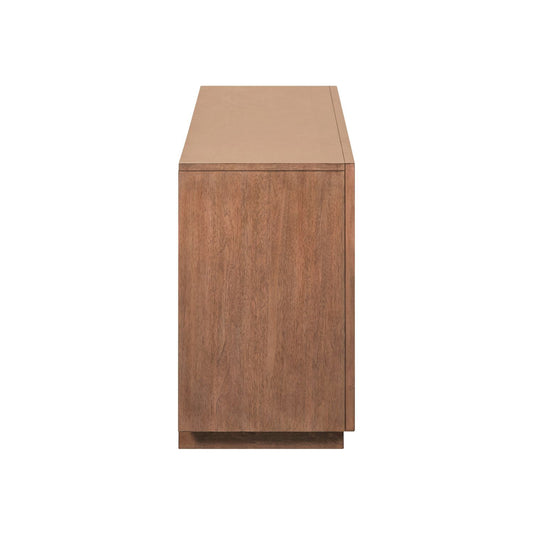 Fireplace TV Consoles - 214 84'' Console With Fire FTS Multiplees - Light Brown